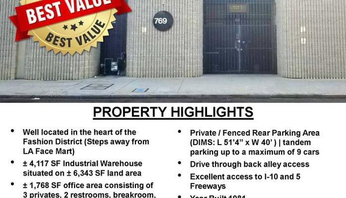 Warehouse Space for Rent at 769 E 14th Pl Los Angeles, CA 90021 - #1