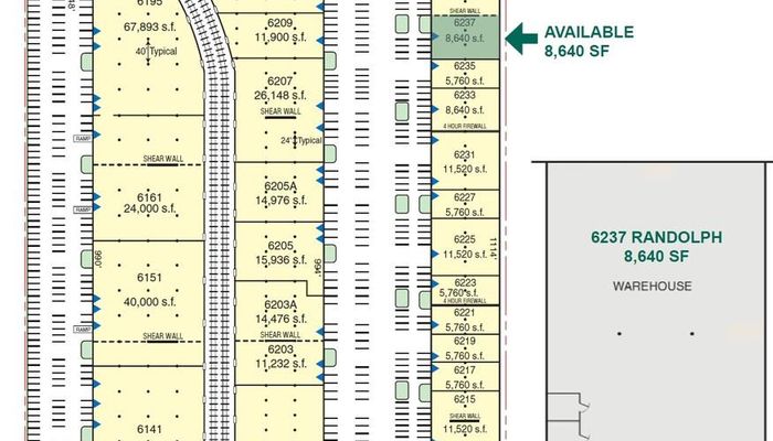 Warehouse Space for Rent at 6213-6241 Randolph St Commerce, CA 90040 - #4