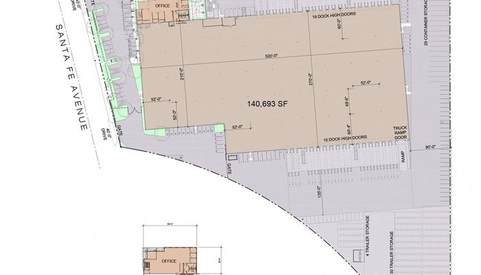 Warehouse Space for Rent at 17600 Santa Fe Avenue Rancho Dominguez, CA 90220 - #1