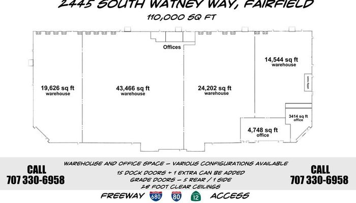 Warehouse Space for Rent at 2445 S Watney Way Fairfield, CA 94533 - #1