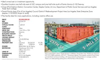 Warehouse Space for Rent located at 2425 S Hill St Los Angeles, CA 90007