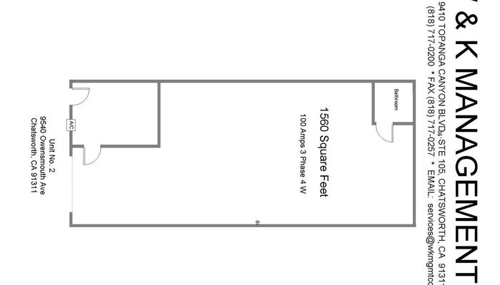 Warehouse Space for Rent at 9530-9540 Owensmouth Ave Chatsworth, CA 91311 - #5